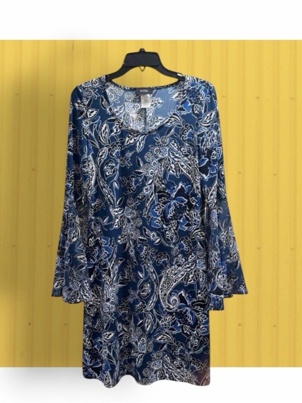MSK Floral Bell Sleeve Dress - Women's Size Small